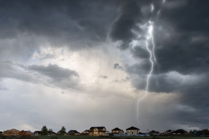 Photo shows stormy skies