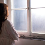 Photo shows woman with cancer in hospital room