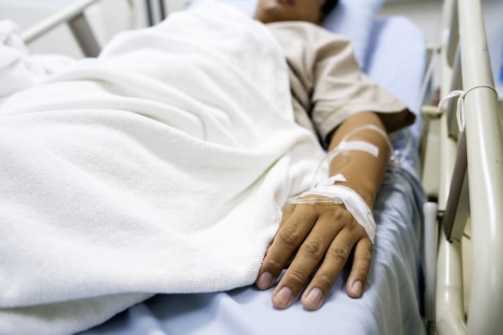 Photo shows man in hospital