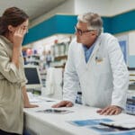 Shot of a mature pharmacist helping a customer at the counter in a chemist